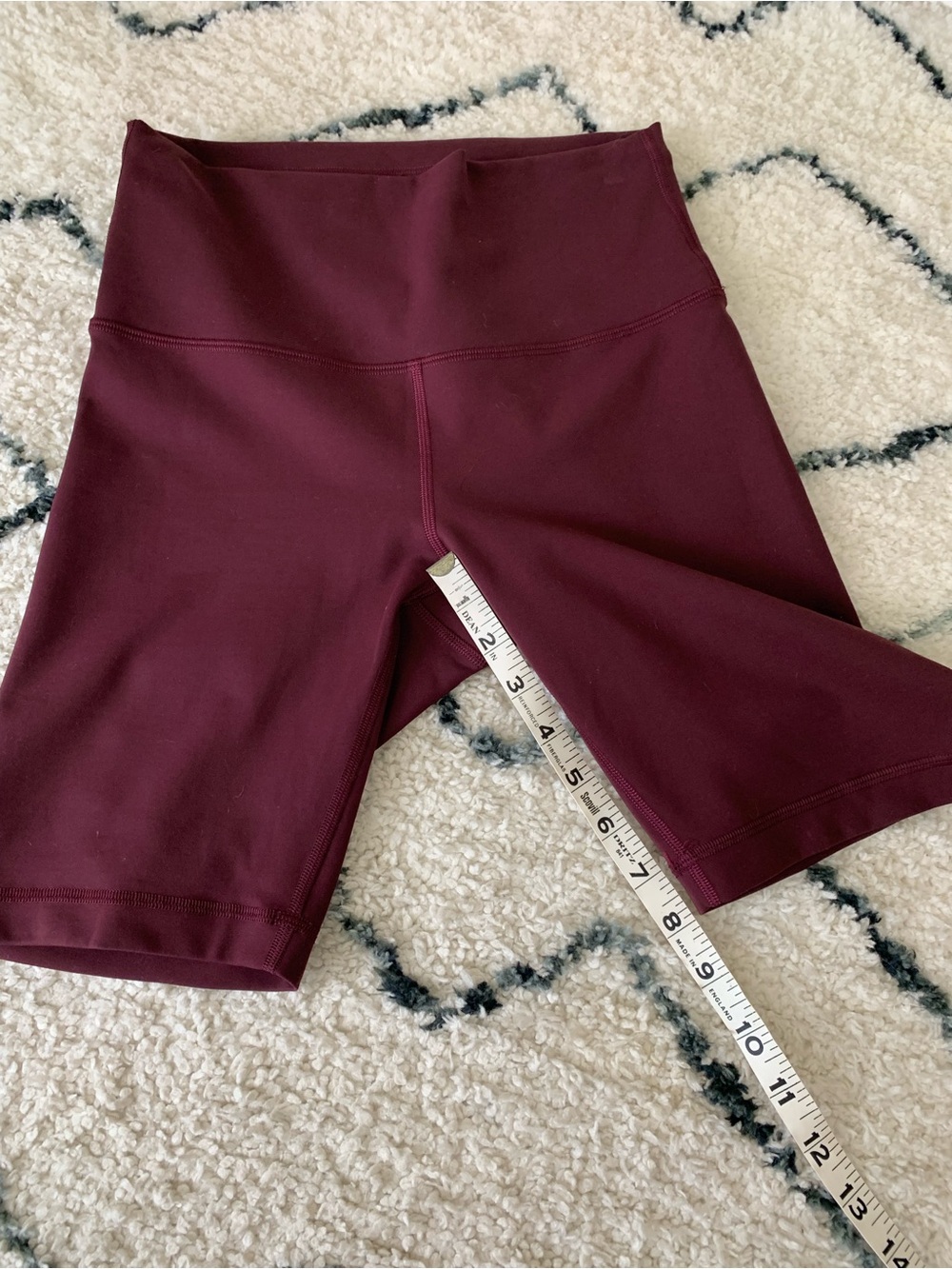 lululemon athletica Wunder Train High-Rise Maroon 8” Bike Shorts Cassis purple 6 - Picture 7 of 9